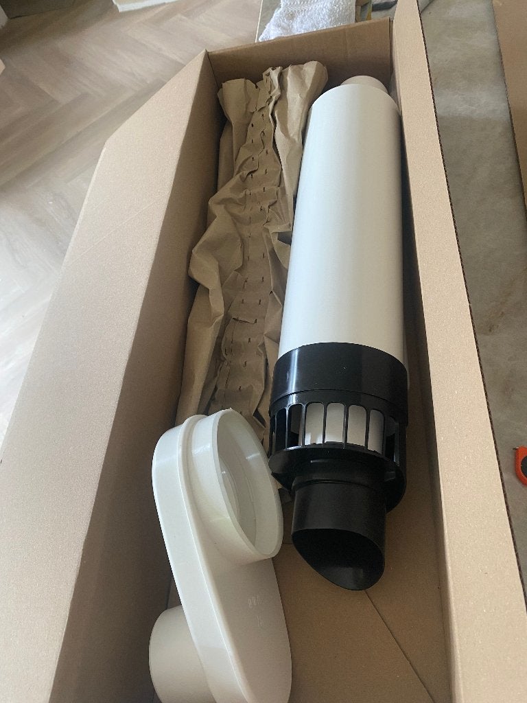 Nieuwe Burgerhout rookgaskit / geveldoorvoer HR ketel, Doe-het-zelf en Verbouw, Ophalen, 30 tot 80 cm, Cv-ketel of Combi-ketel