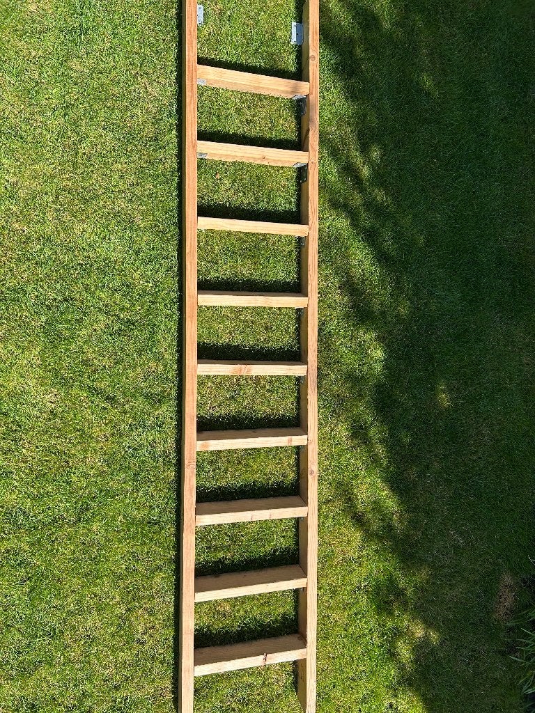 Ladder hout hoogslaper stapelbed, Ophalen, Gebruikt, Hoogslaper, 70 cm of minder