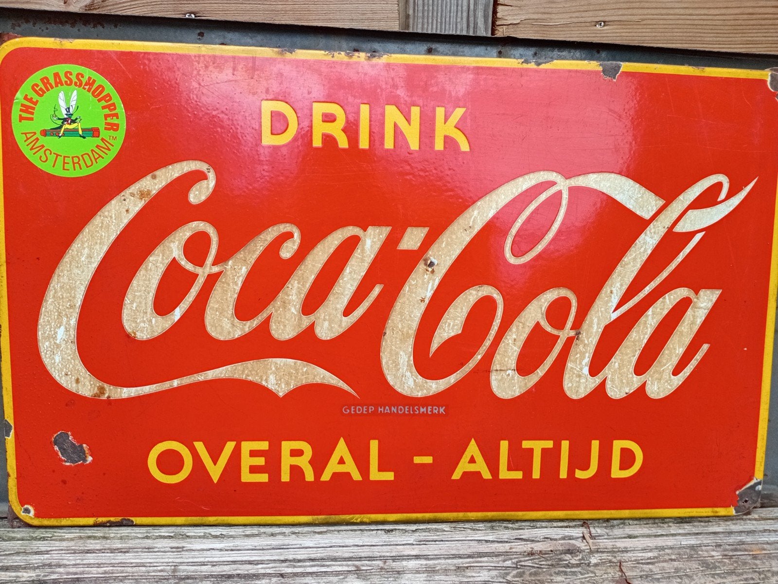 Emaile Coca-Cola borden, Ophalen of Verzenden, Reclamebord