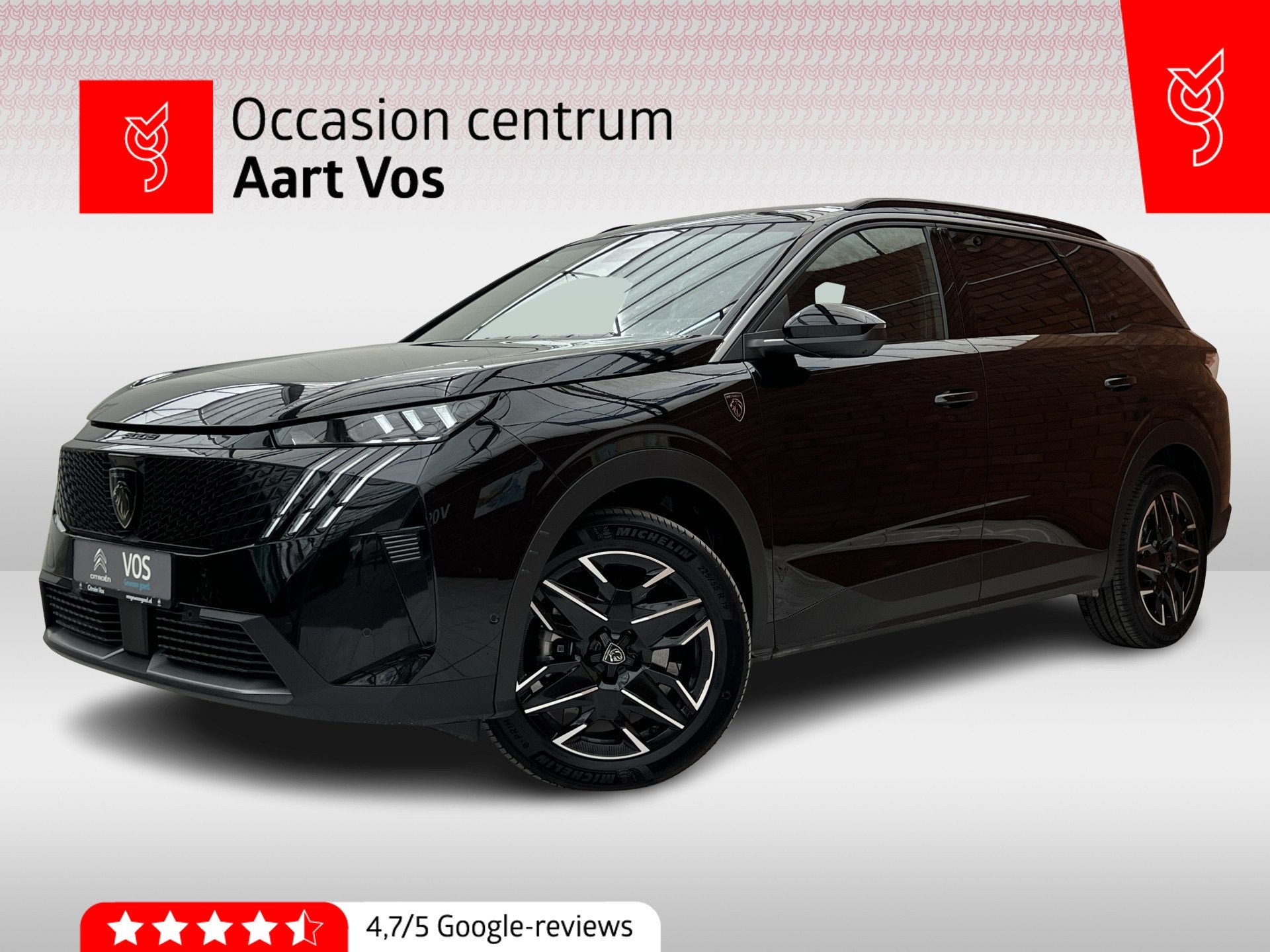 Peugeot 5008 Hybrid 145pk DCS-6 Automaat GT | Navigatie | Ai, Gebruikt, Zwart, 1199 cc, 7 stoelen
