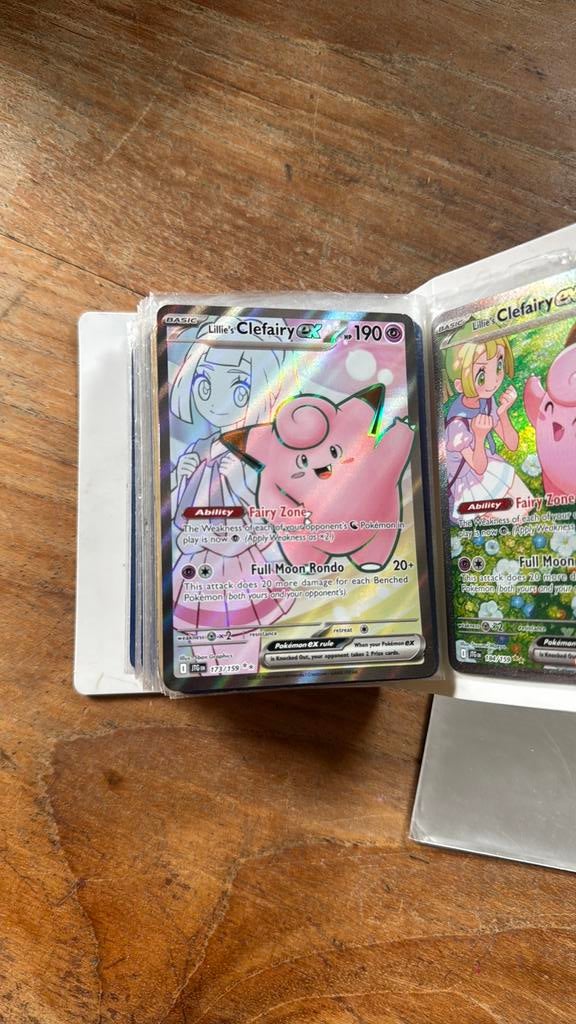 Lillie's Clefairy Pokémon Kaart, Ophalen of Verzenden, Zo goed als nieuw, Losse kaart, Foil