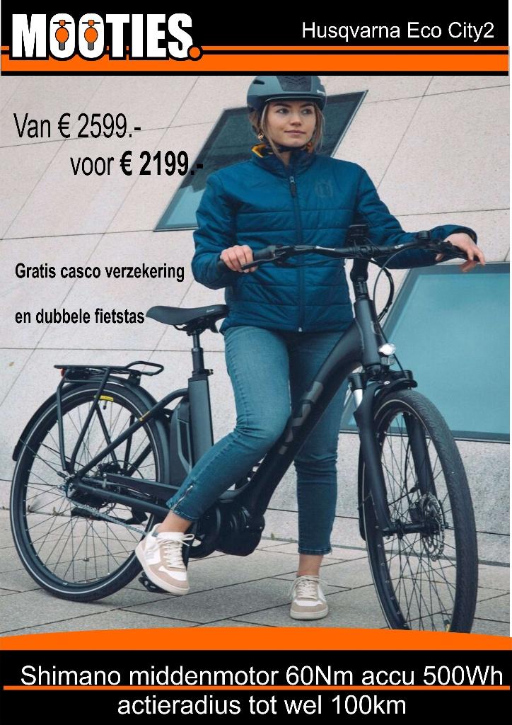 Mooties Husqvarna E-bikes aktie nu vanaf € 2199.-, Ophalen of Verzenden, Nieuw, 50 km per accu of meer, Overige merken