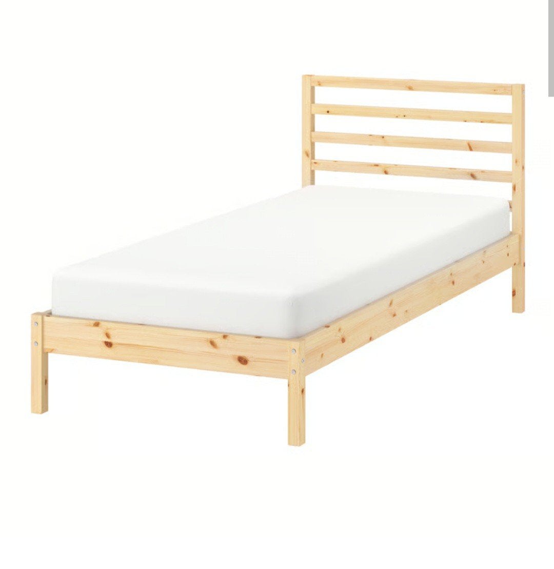 IKEA Tarva eenpersoonsbed 90x200 met matras, Huis en Inrichting, Slaapkamer | Bedden, Gebruikt, 90 cm, Ophalen of Verzenden, 200 cm