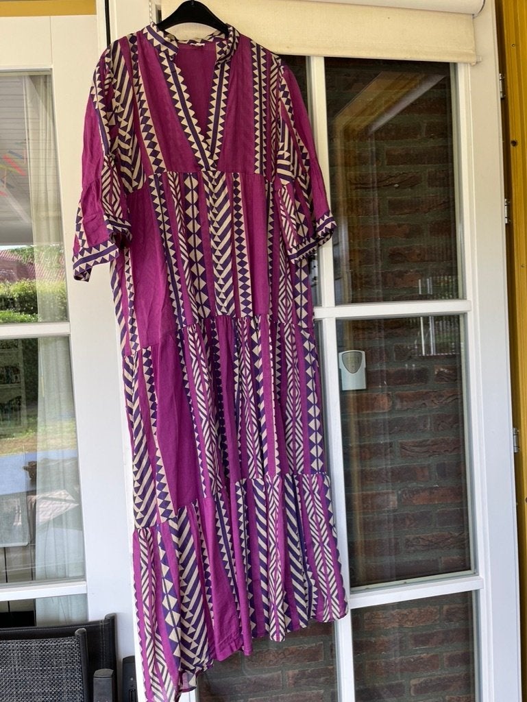 Nieuwe paarse maxi jurk, maat L, Verzenden, Paars, Maat 42/44 (L), Nieuw