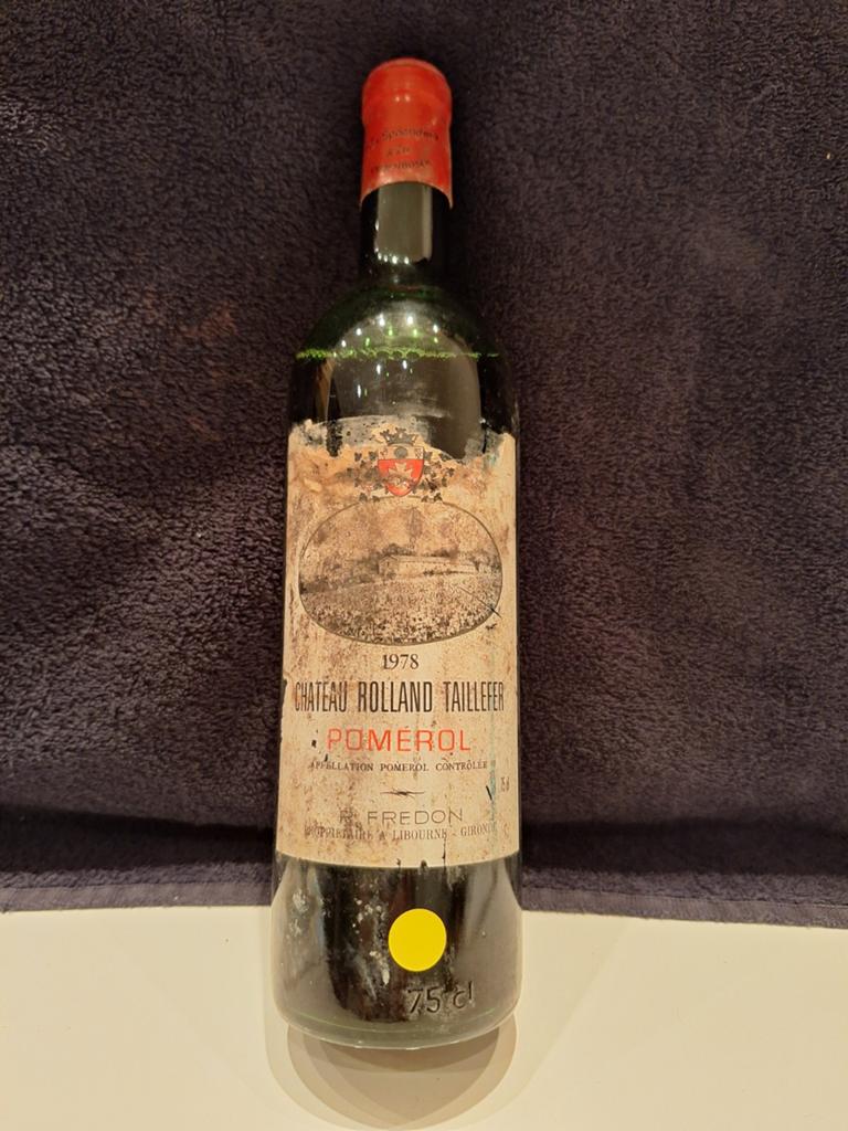 Chateau Rolland Taillefer Pomerol 1978, Gebruikt, Frankrijk, Ophalen of Verzenden, Rode wijn