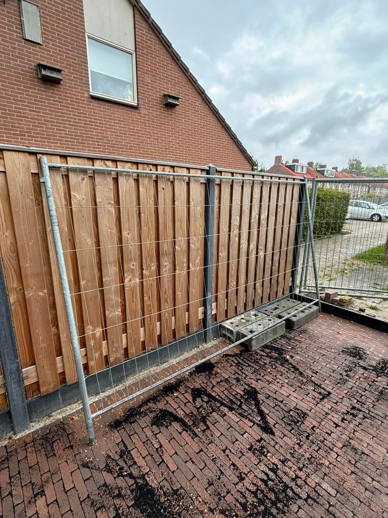 Bouwhekken 3,5 x 2m, Ophalen, Gebruikt