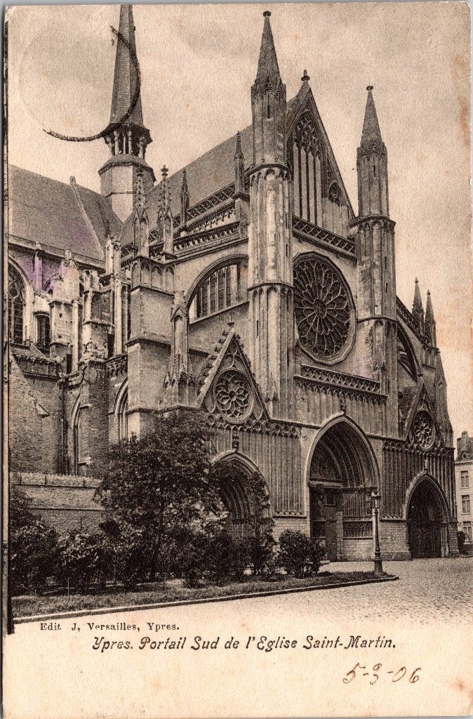 Ieper België - 12 antieke postkaarten Carte Postale II, Verzamelen, Ophalen of Verzenden, Voor 1920, Gelopen, West-Vlaanderen