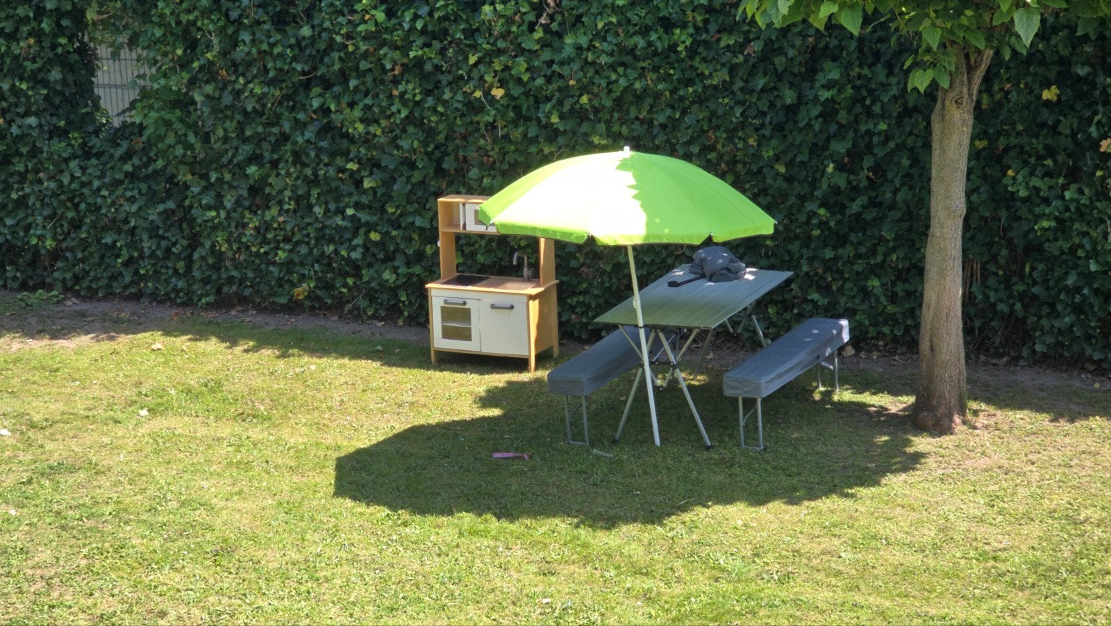 Inklapbare picknicktafel met bankjes, Ophalen