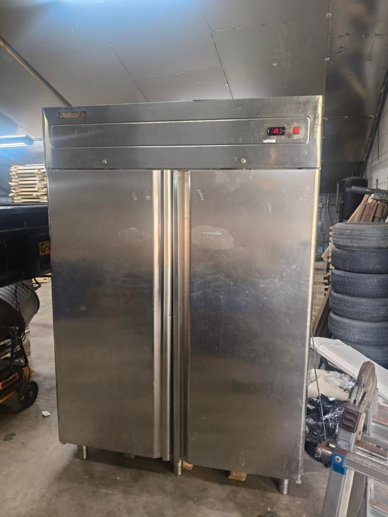 RVS horeca Koelkast met Dubbele Deur, Ophalen of Verzenden, Gebruikt