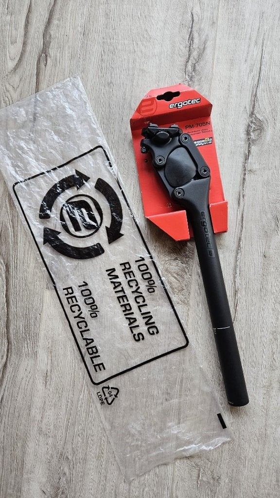 Ergotec Verende Zadelpen PM-705N 350mm Ø27.2 Alu - Zwart, Ergotec, Overige typen, Nieuw, Ophalen of Verzenden