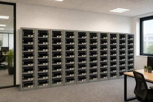 Veel lockers school kluisjes garderobekast kleedkamerkast, Ophalen, Gebruikt