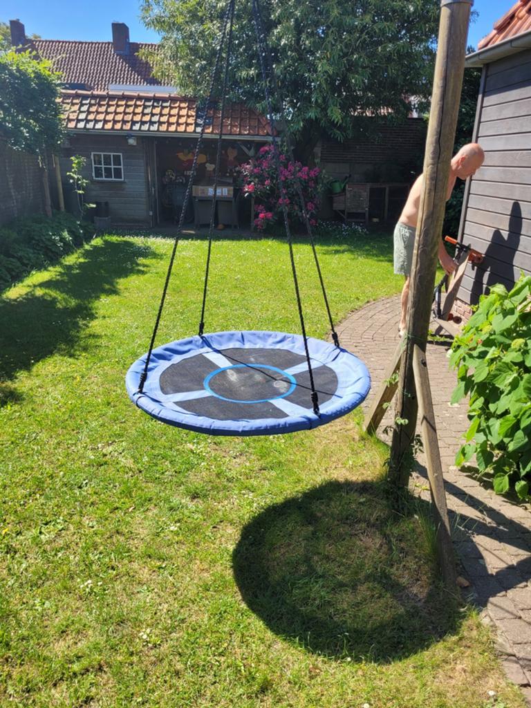 Schommel Nestschommel Blauw - Zo goed als nieuw, Ophalen, Zo goed als nieuw, Schommel