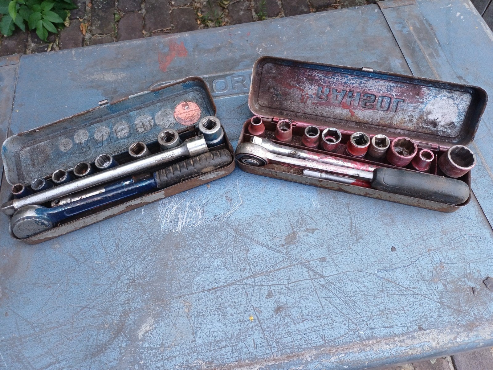Vintage Gedore - Rahsol Doppenset Sleutelset - 2 stuks, Ophalen of Verzenden, Gebruikt, Gereedschapsset, Gedore