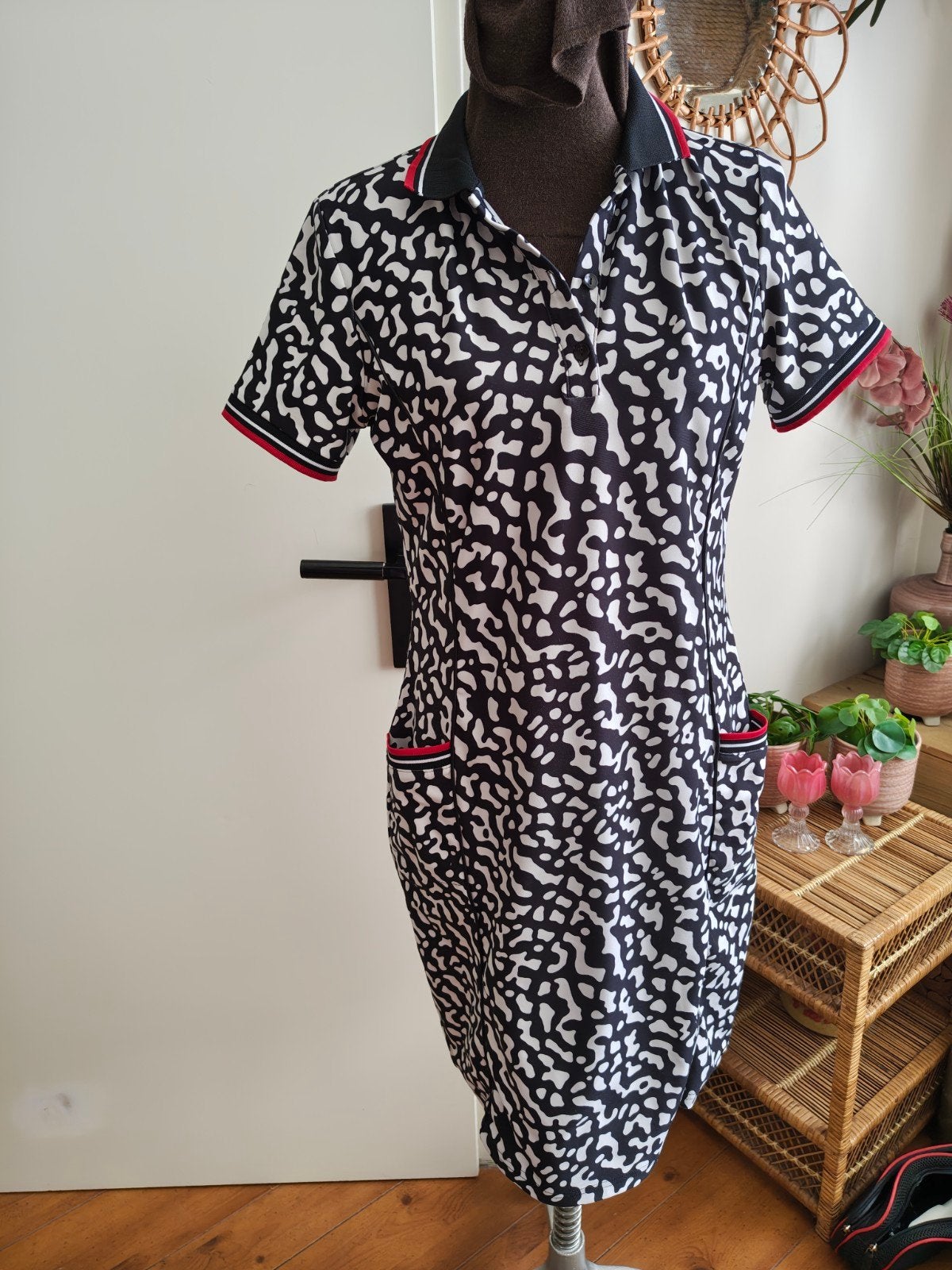 jurk travelstof kreukvrij maat m 38 40 42, Kleding | Dames, Jurken, Maat 38/40 (M), Zwart, Ophalen of Verzenden, Zo goed als nieuw