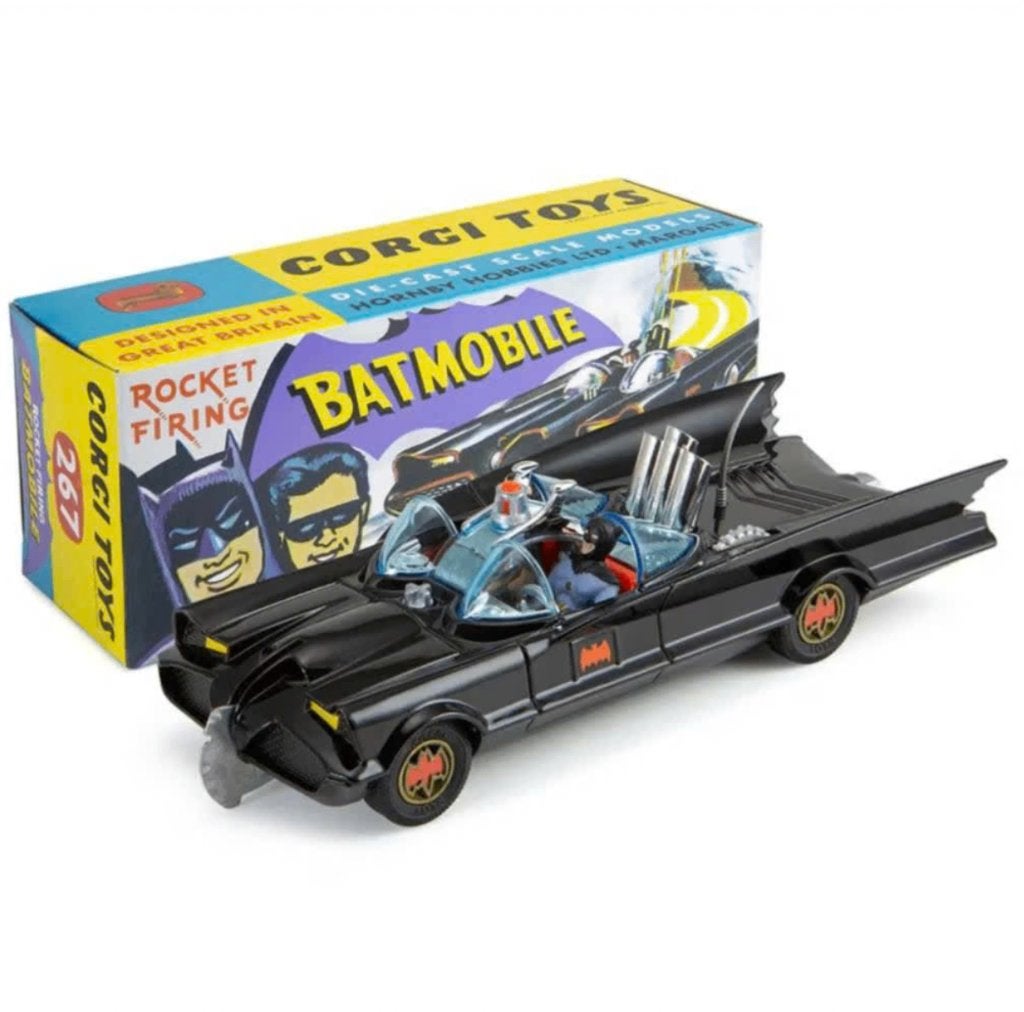 Batmobile GLANZEND ZWART CORGI Model Club SCHAAL 1:46 R 267
