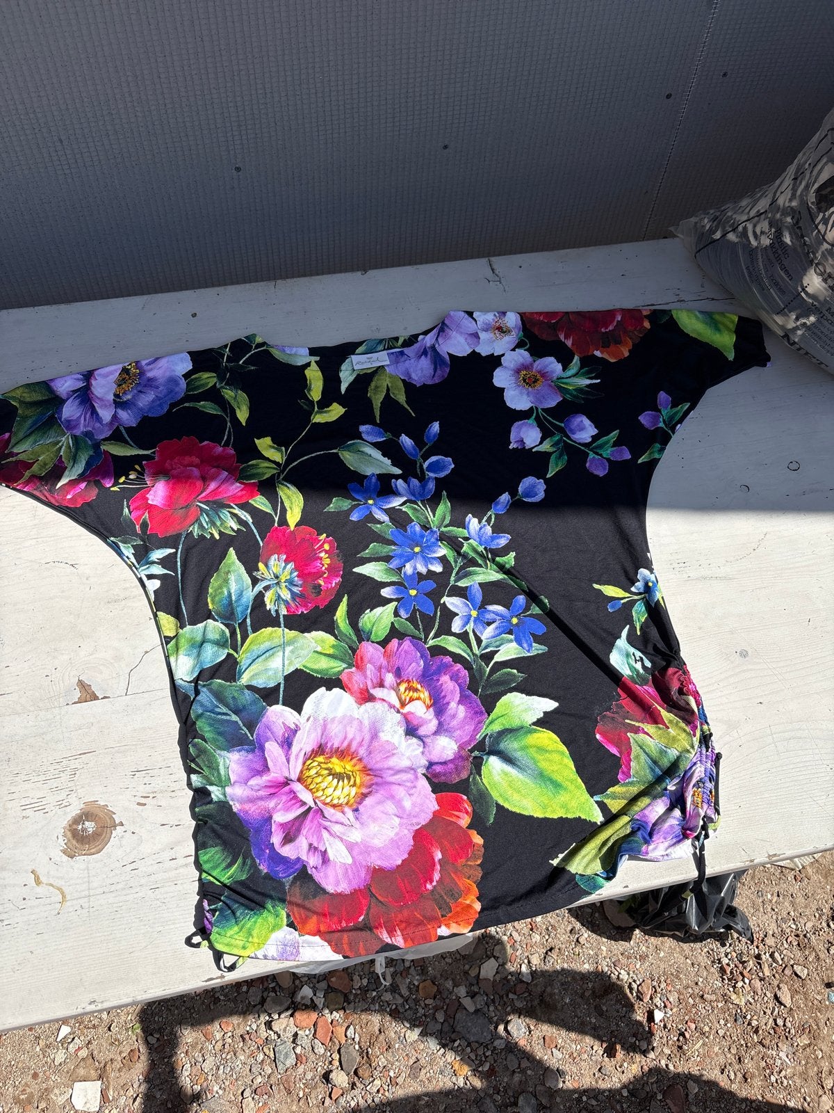 Roidal Bloemenprint Tuniek/Blouse Maat M, Kleding | Dames, Maat 38/40 (M), Zwart, Ophalen of Verzenden, Zo goed als nieuw