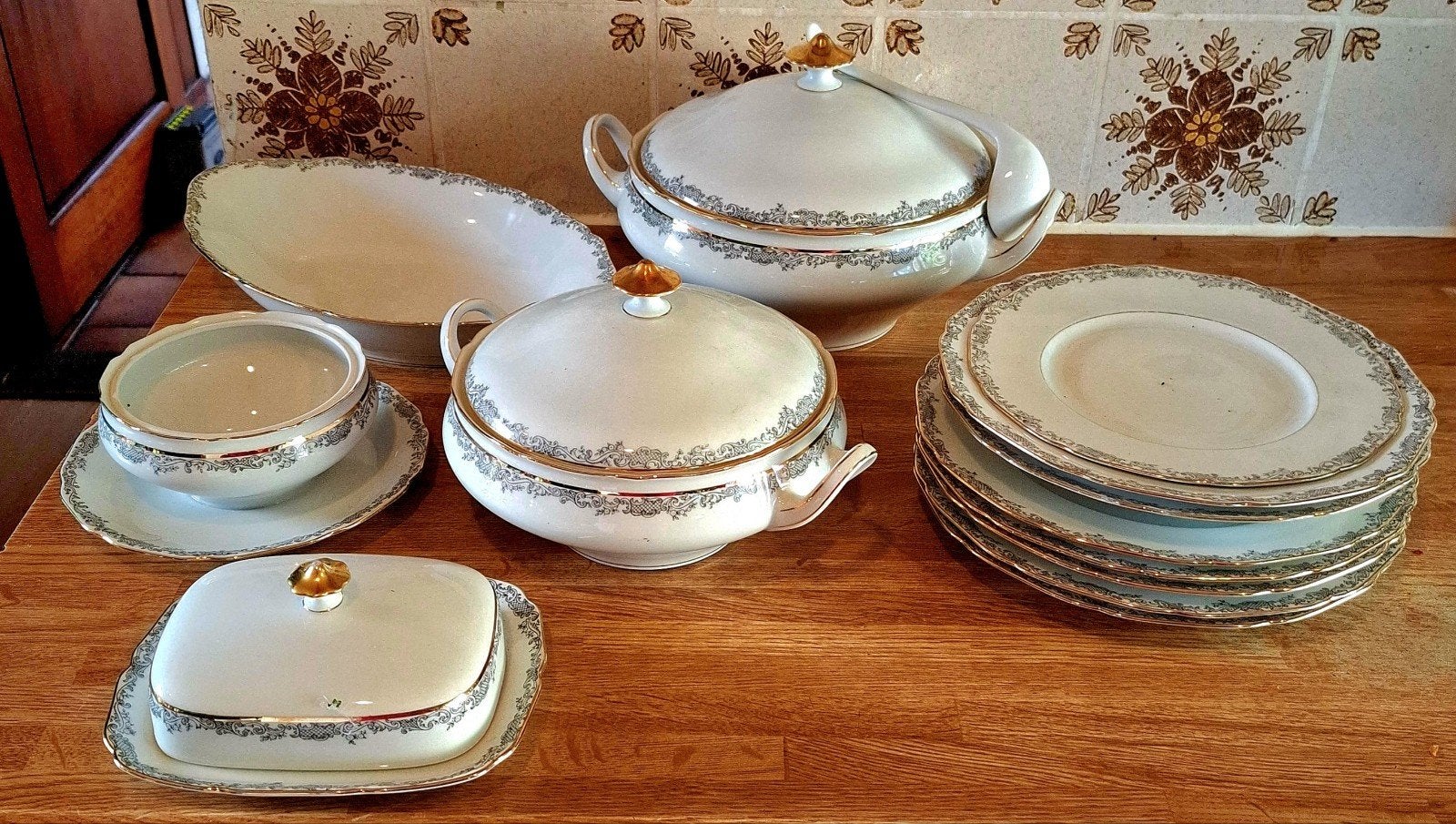 antiek porseleinen servies – Hutschenreuther Hohenberg 'Made, Ophalen of Verzenden