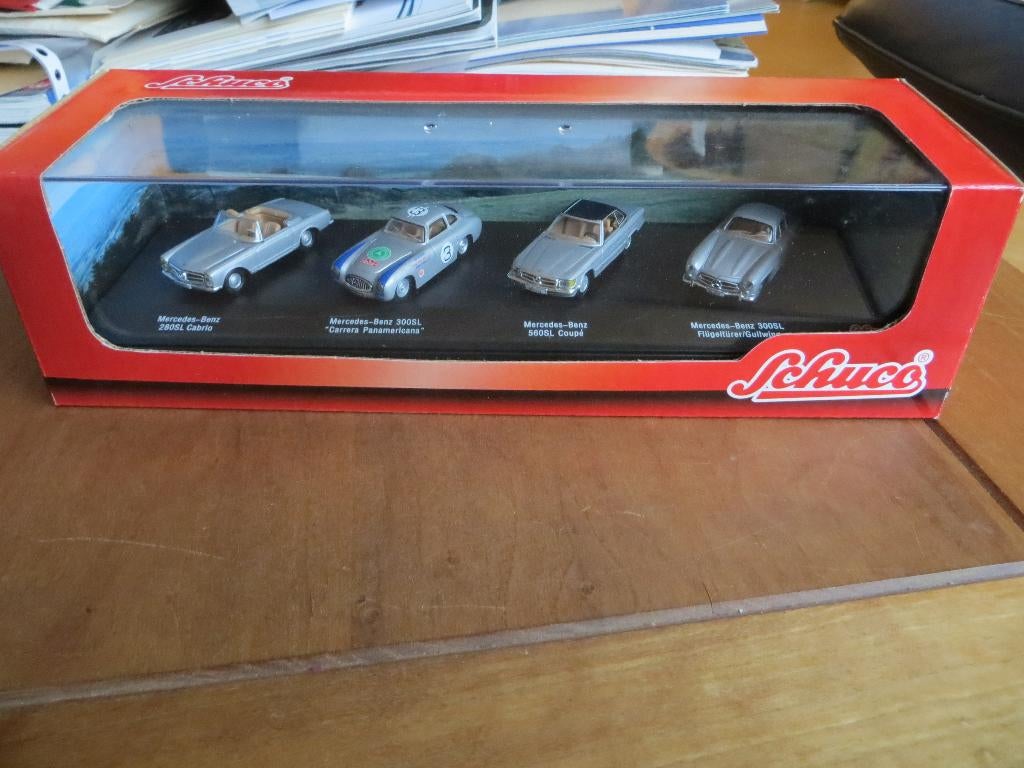 Schuco set Mercedes 280 SL, 300 SL, 560 SL 1:87 in orig doos, Ophalen of Verzenden, Nieuw, Auto, Schuco