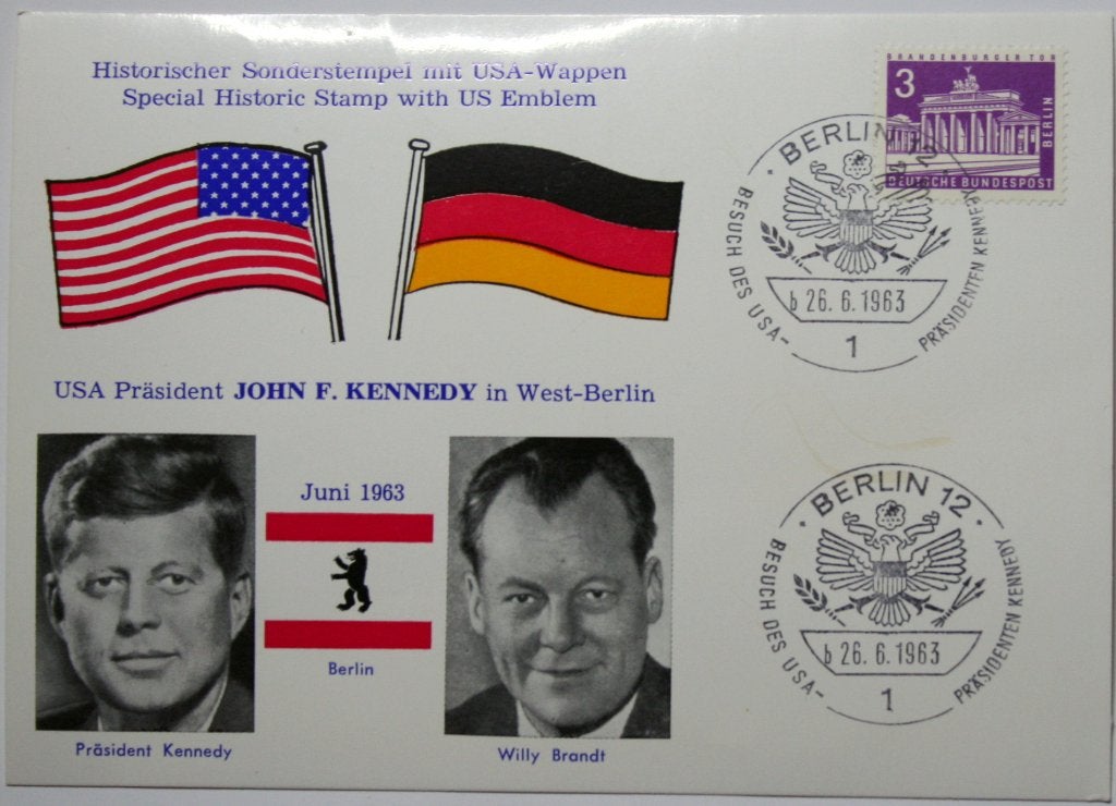 John F. Kennedy in West-Berlijn 1963, Ophalen of Verzenden, Briefkaart