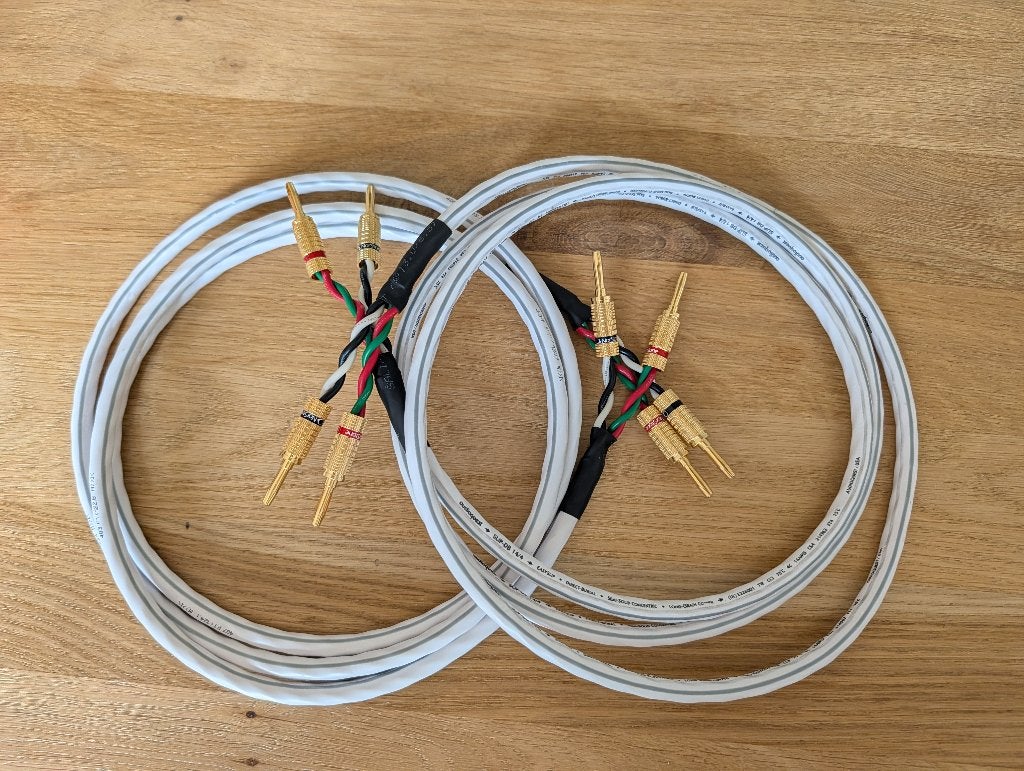 Audioquest SLIP DB14-4 2x2m met bananen, Ophalen of Verzenden, Zo goed als nieuw, 2 tot 5 meter, Luidsprekerkabel