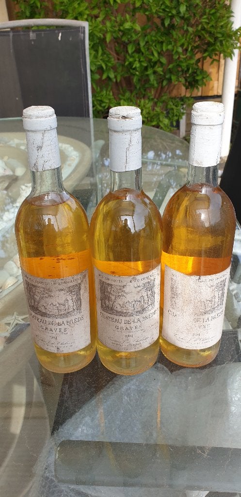3 flessen 1981 Chateau De La Brede Graves, Frankrijk, Nieuw, Ophalen of Verzenden, Witte wijn