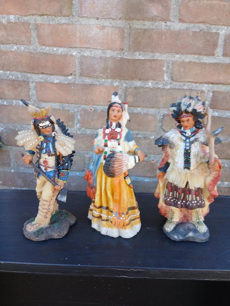 Indianen beeldjes, Verzamelen, Beelden en Beeldjes, Ophalen, Zo goed als nieuw, Mens