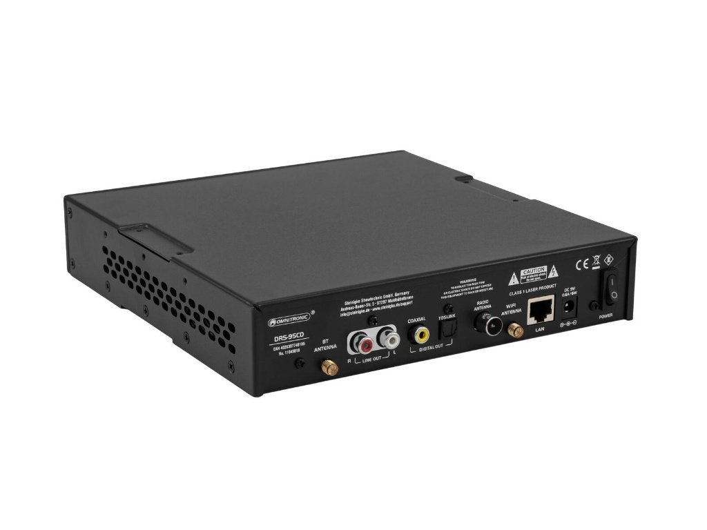 OMNITRONIC DRS-95CD Radio with DAB+ Bluetooth CD Player, ., Nieuw, Ophalen of Verzenden, .