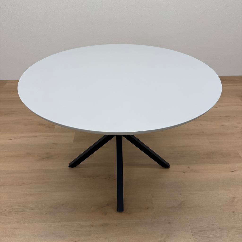 Ronde eettafel Fenix Grigio Efeso 115cm, Rond, Ophalen of Verzenden, Zo goed als nieuw, Info@betaalbaar-design.nl