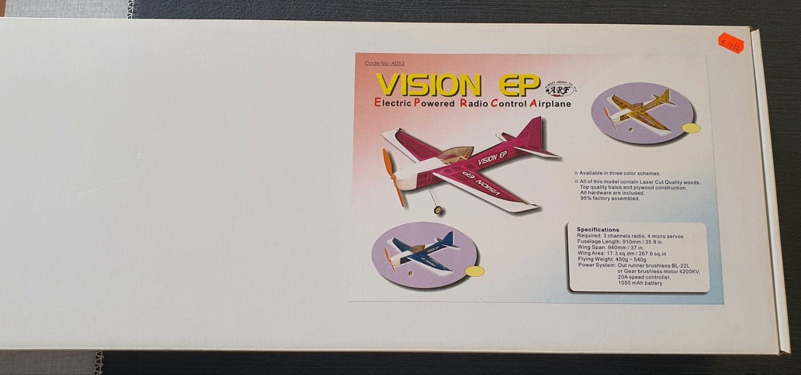 Vision EP RC Vliegtuig Kit - Nieuw in Doos, Verzenden