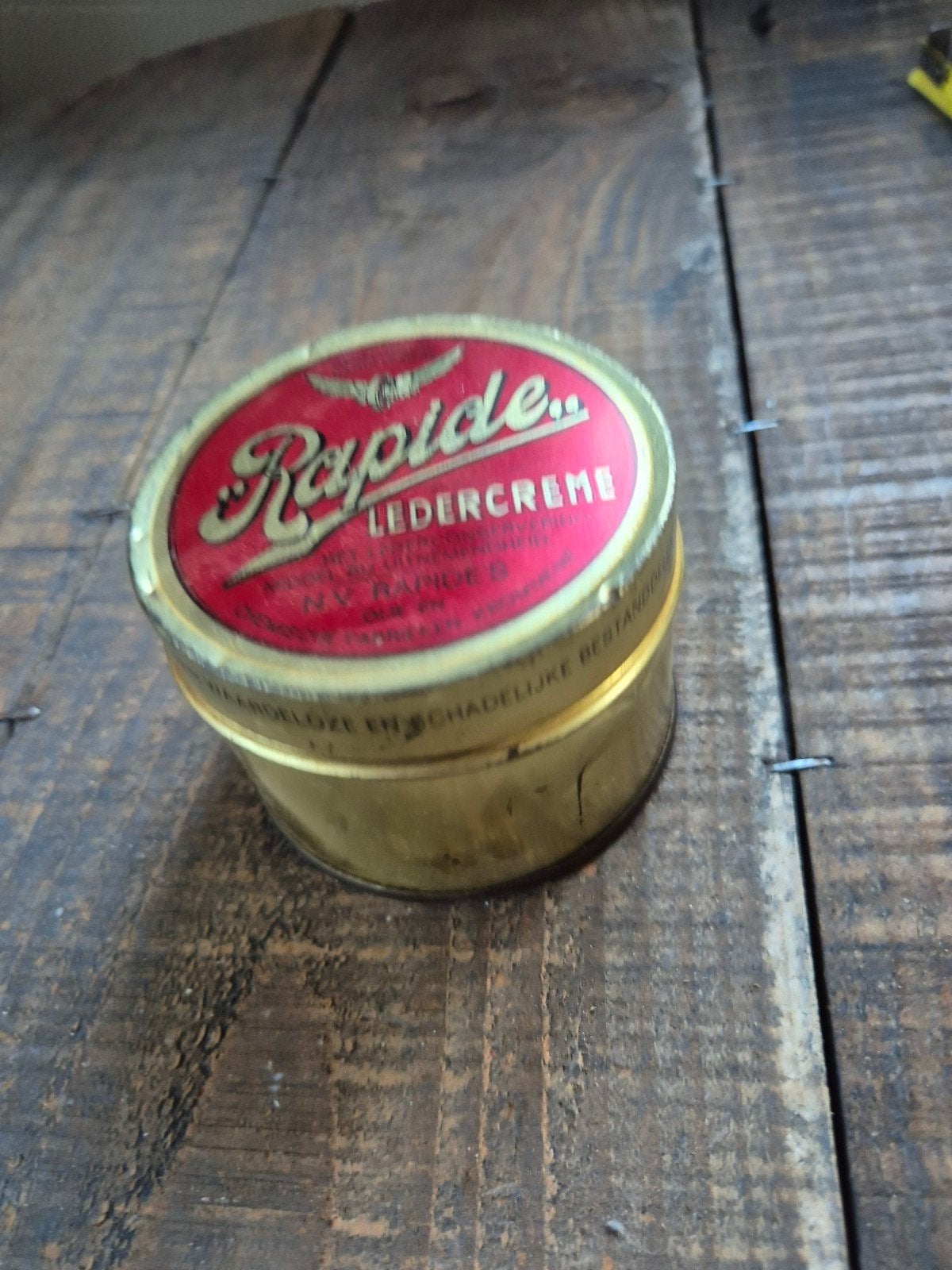 rapide ledercreme blik, Ophalen of Verzenden