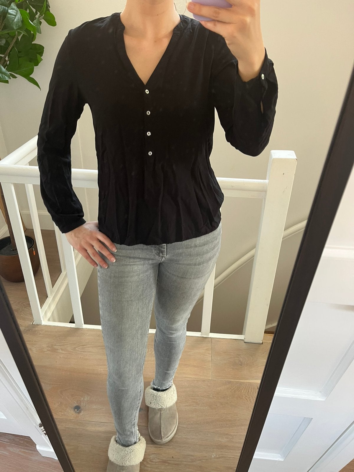 Zwarte blouse Espirit maat S / 36, Ophalen, Zwart, Zo goed als nieuw, Maat 36 (S)