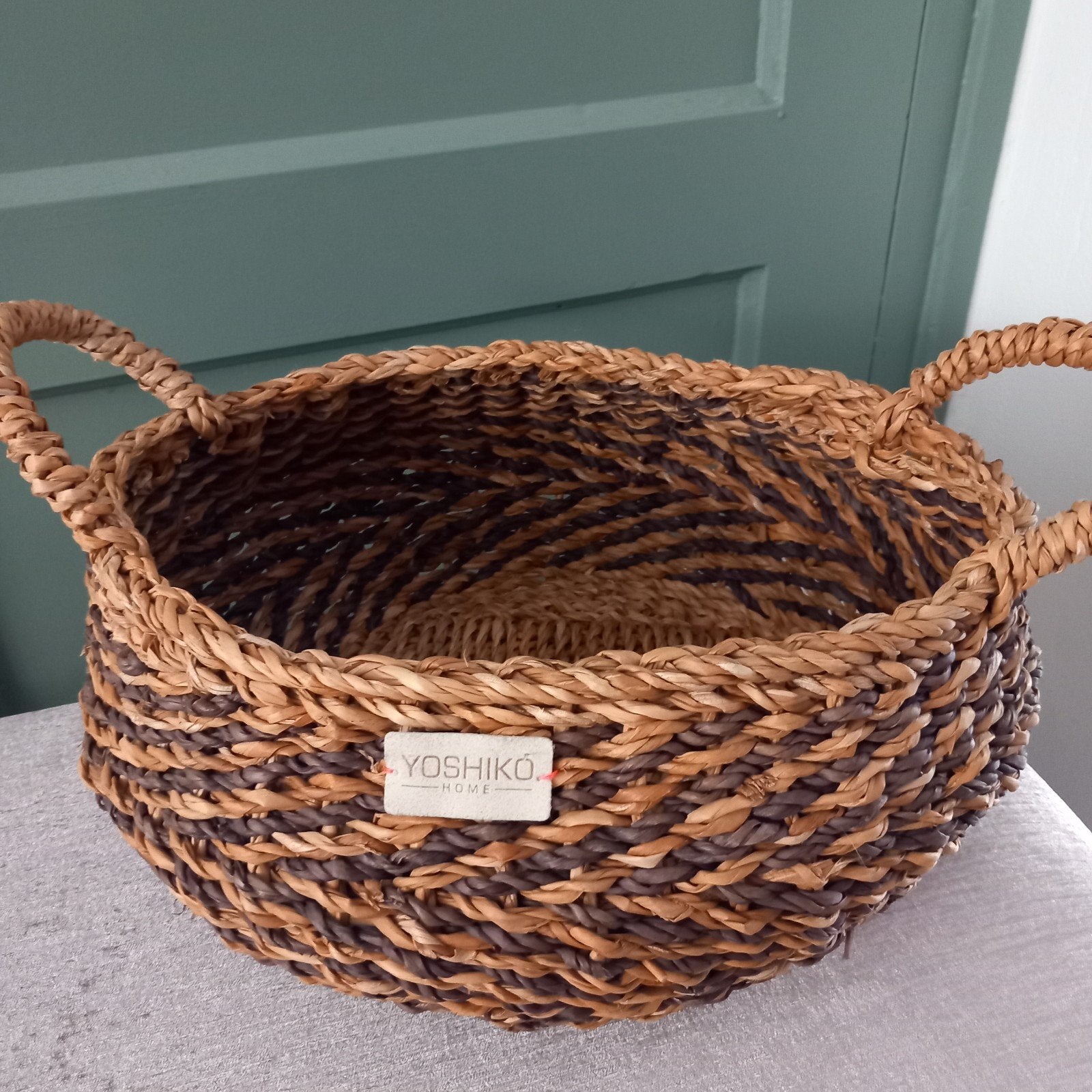 Hippe opbergmand Yoshiko Home - Bali stijl, Ophalen of Verzenden, Rond
