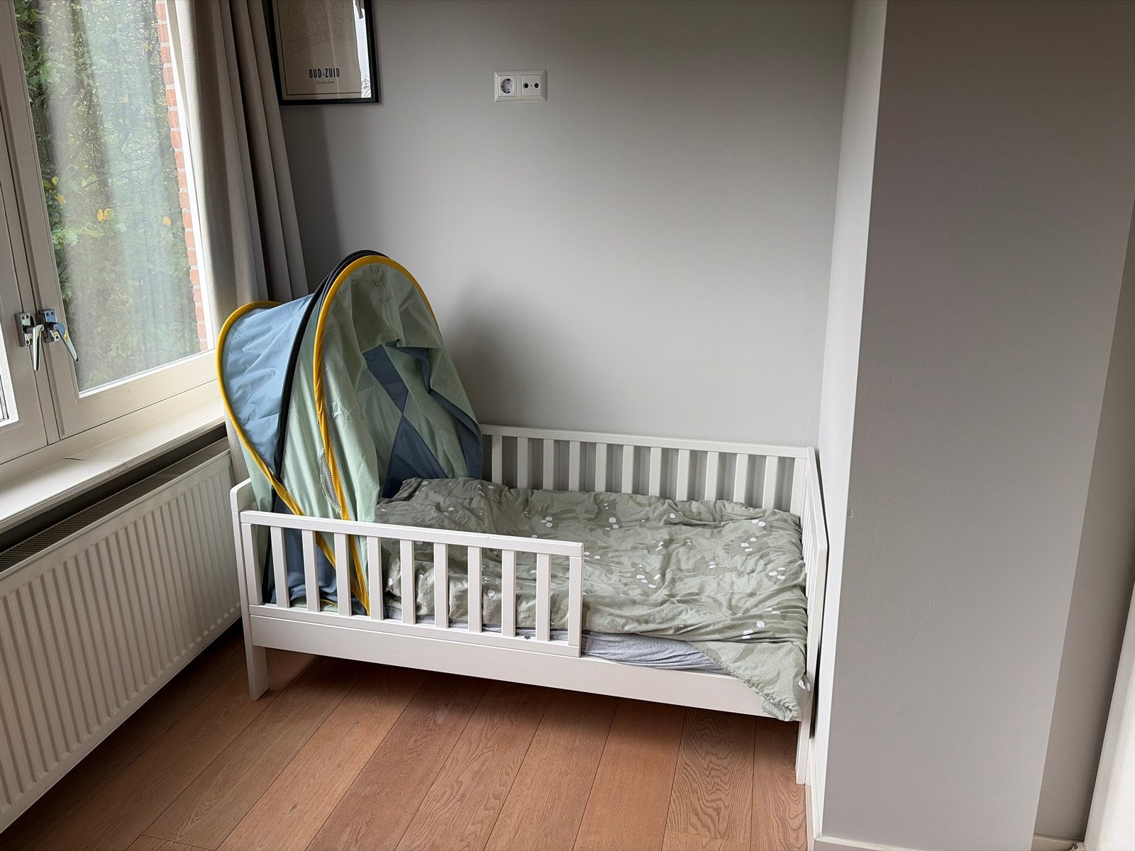 Kinderbed gratis af te halen incl. matras, dekbed, kussen, Ophalen, Gebruikt, 70 tot 85 cm, Matras