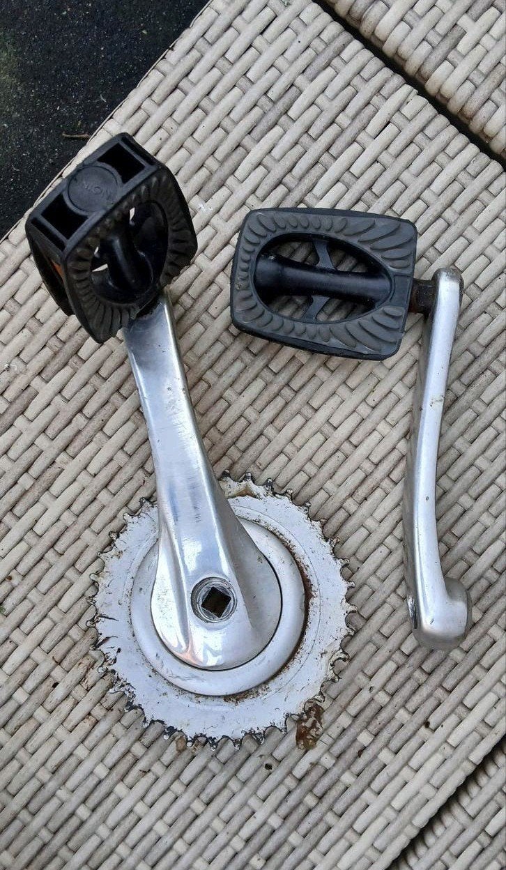 Cortina crankstel crank set met trappers, Ophalen