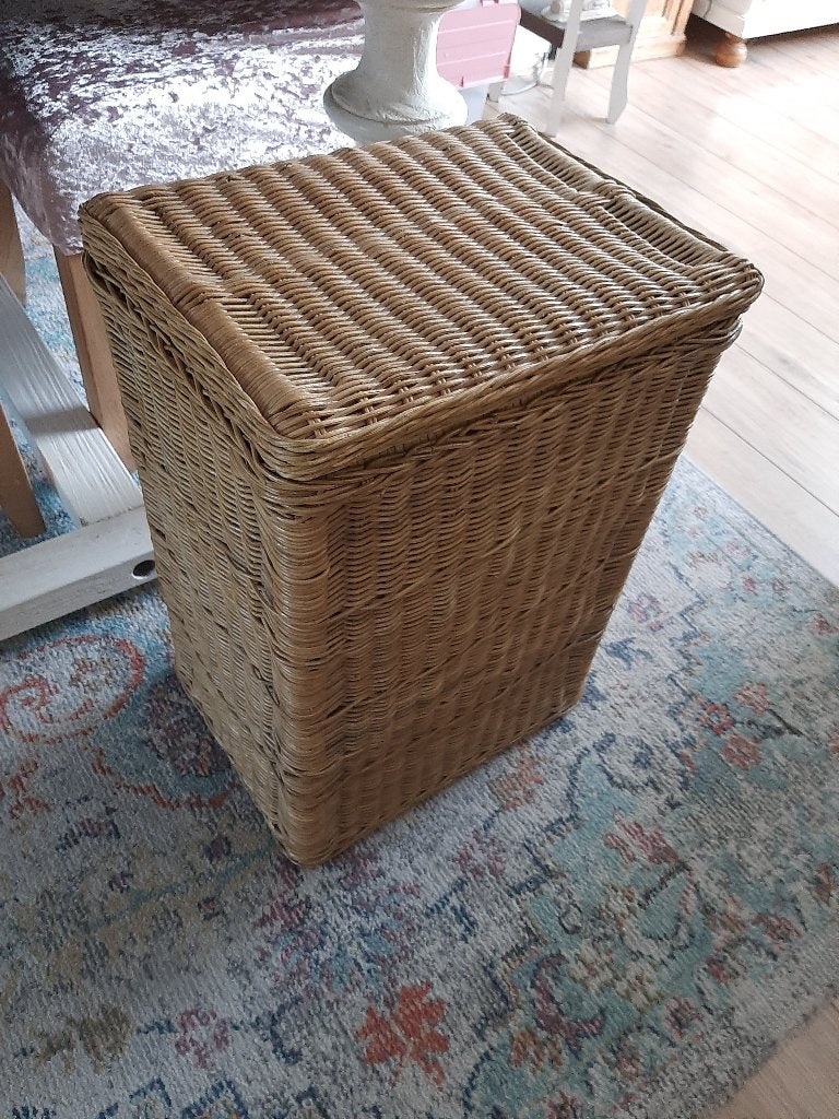 rotan wasmand gevoerd met klep of speel goed mand als nieuw, Ophalen, Mand, Zo goed als nieuw, Riet