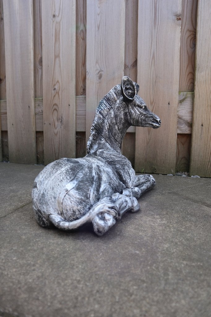 Zebra beeld antiek zilver 35 cm | Tuinbeeld & woondecoratie, Dierenbeeld, Kunststof, -, -