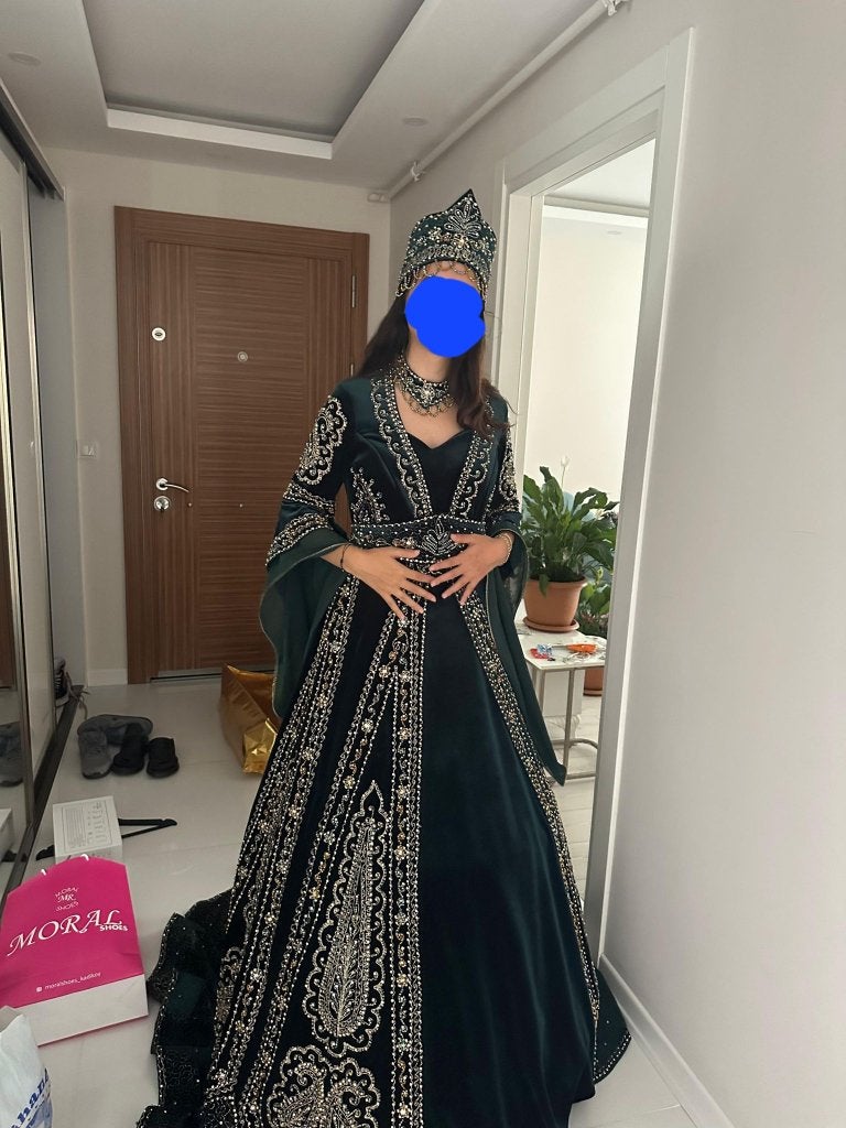 Hennajurk maat XS/S, Kleding | Dames, Trouwkleding en Trouwaccessoires, Ophalen, Zo goed als nieuw, Groen, Trouwjurk