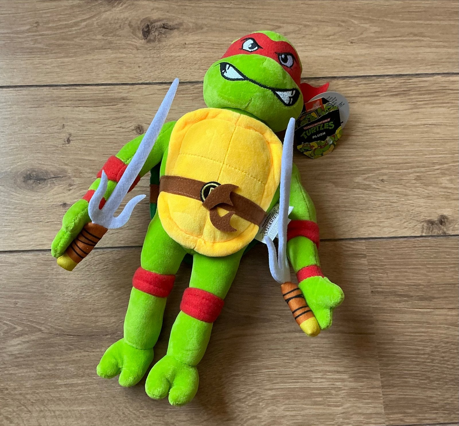 Teenage Mutant Ninja Turtles Raphael knuffel met sai's, Groen, Overige merken, Overige karakters, Overige typen