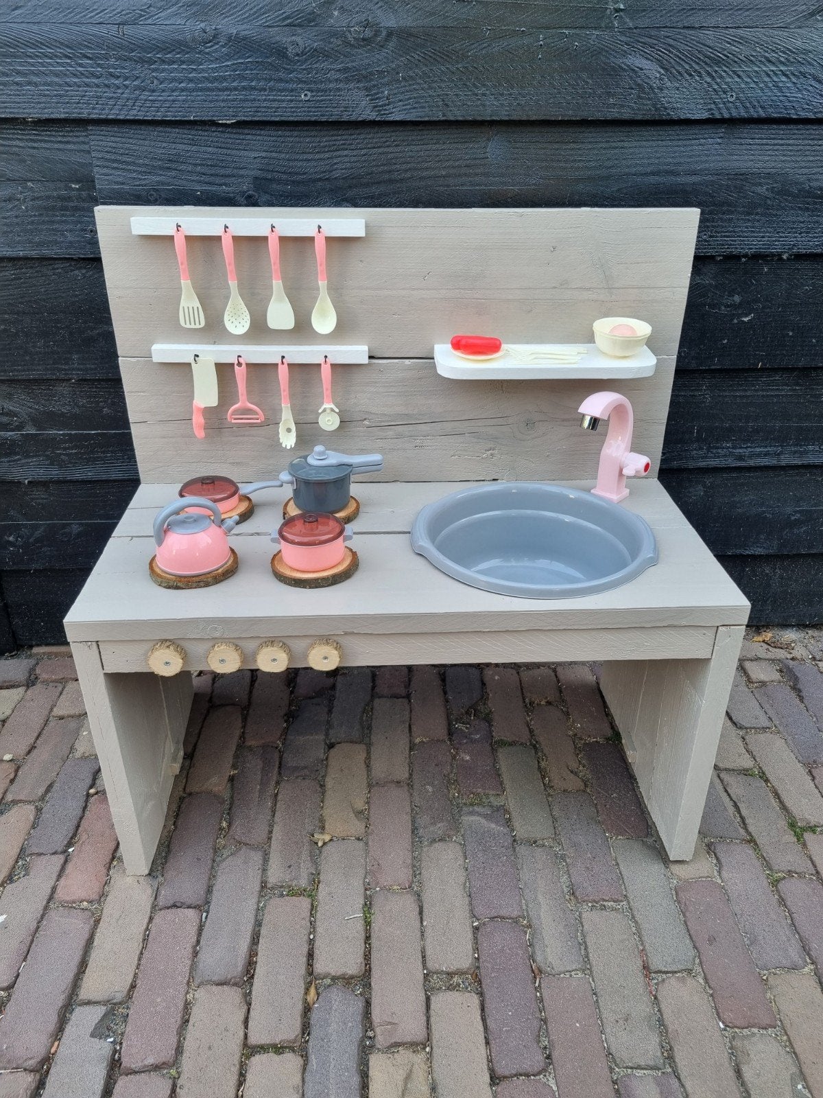 Leuke steigerhouten buitenkeuken voor kinderen, Kinderen en Baby's, Ophalen, Nieuw, Hout, Speelkeuken