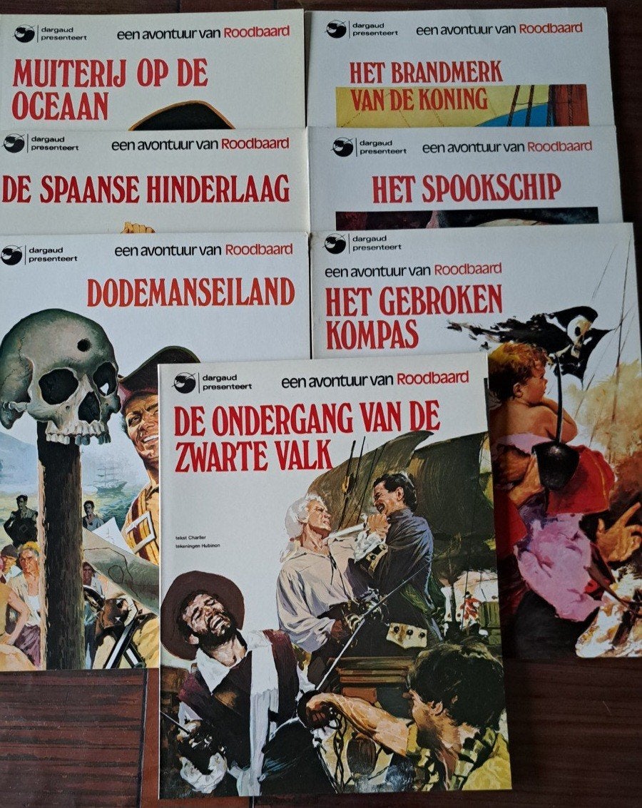 Roodbaard Stripboeken Collectie - 7 Avonturen, Meerdere stripboeken, Ophalen of Verzenden, Gelezen, Jean-Michel Charlier