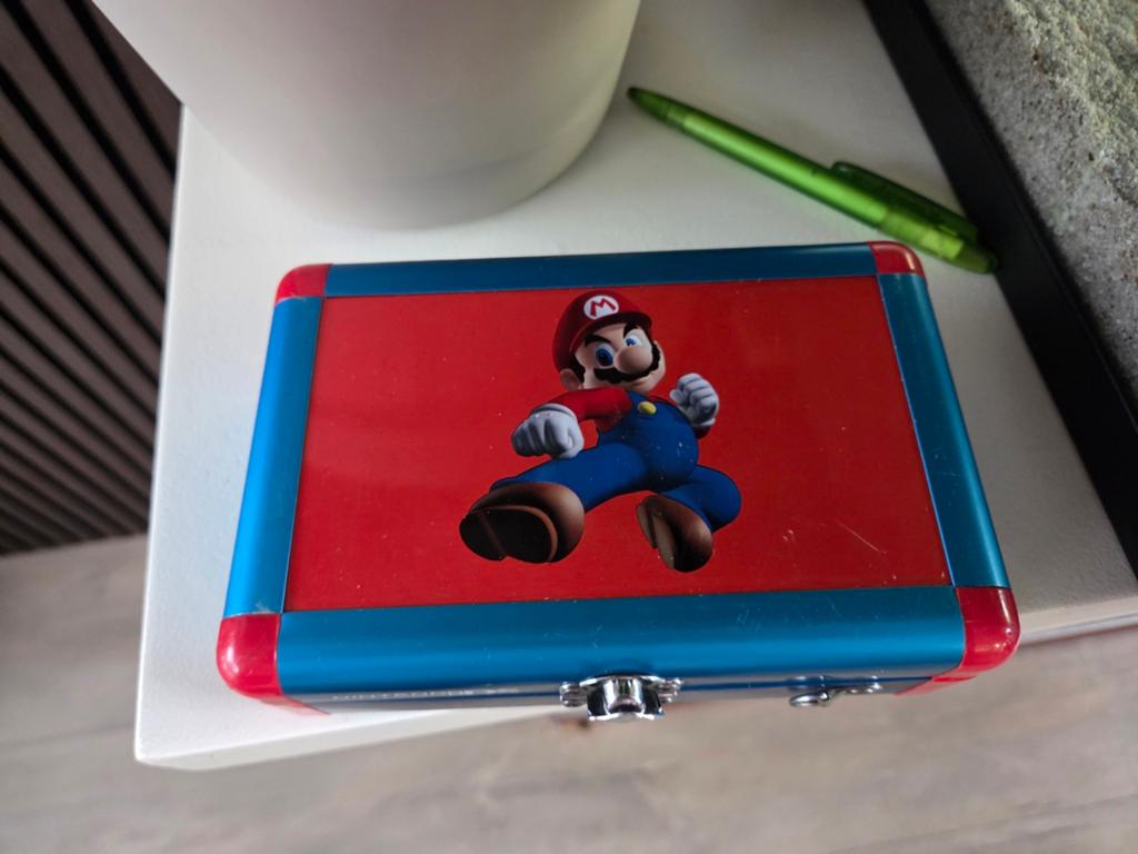 Vintage Nintendo DS doosje - Mario editie, Gebruikt, Overige modellen, Overige kleuren, Ophalen of Verzenden