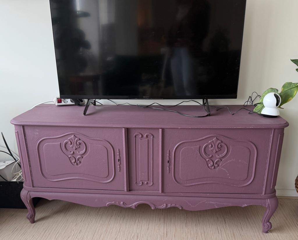 Leuke houten dressoir / tv meubel - €25, Huis en Inrichting, Kasten | Dressoirs, Ophalen, 100 tot 150 cm, 25 tot 50 cm, Gebruikt