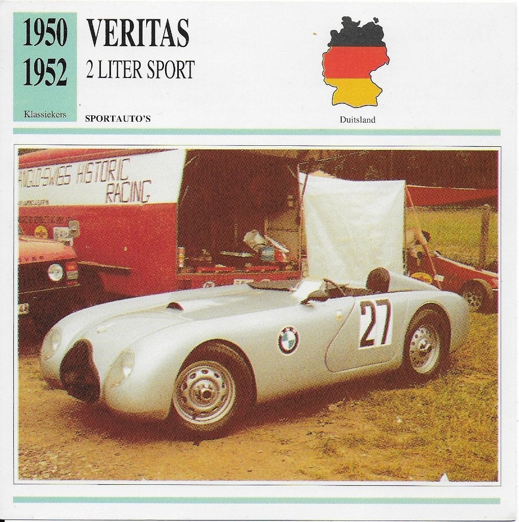 Max800 autokaart veritas 2 liter sport ( 1950 - 1952 ), Ophalen of Verzenden, Zo goed als nieuw, Auto's