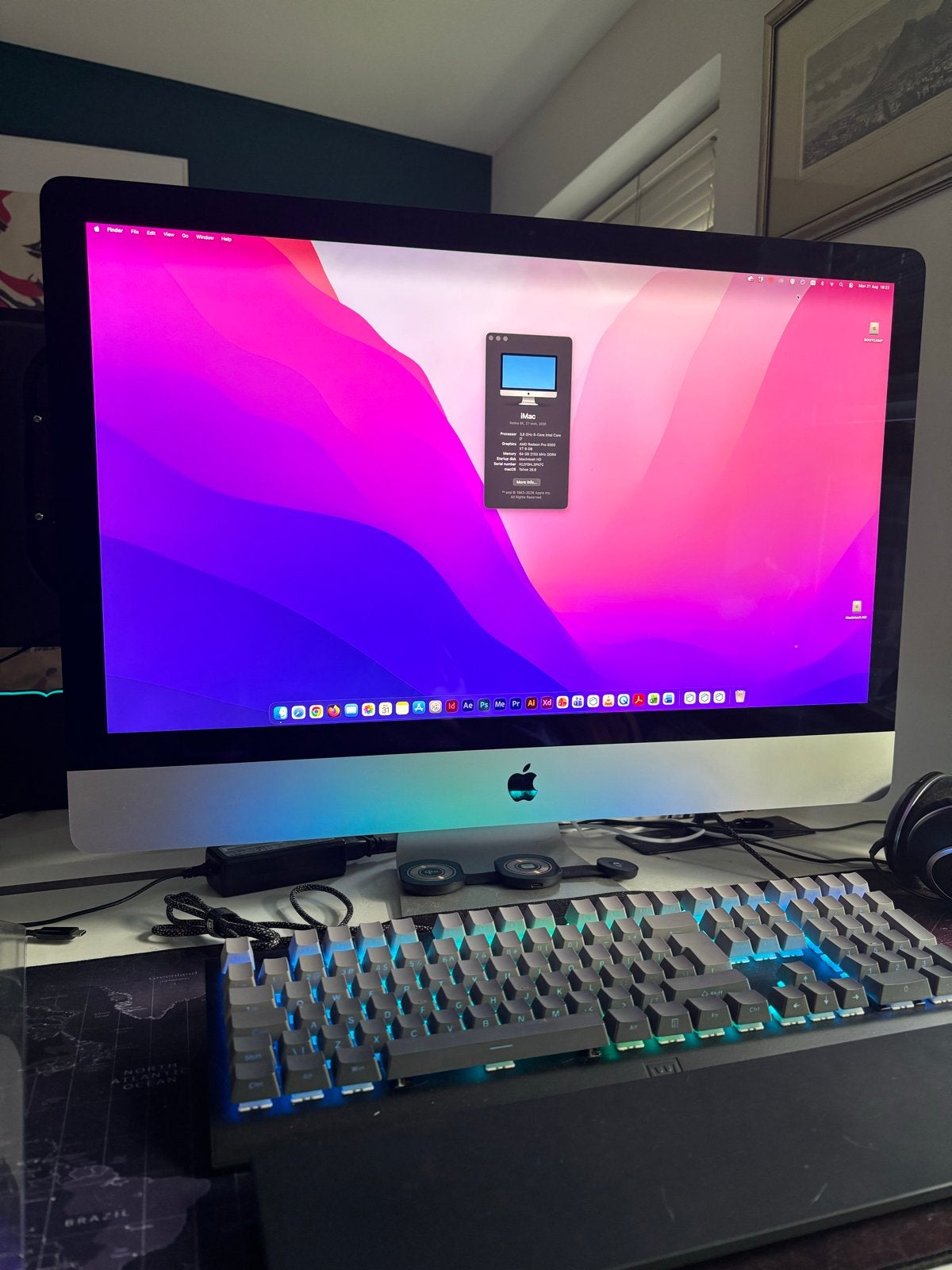 iMac 27" Retina 5K (2020) - 64GB RAM, 1TB SSD + Magic Mouse, Ophalen, 64 GB of meer, Gebruikt, SSD