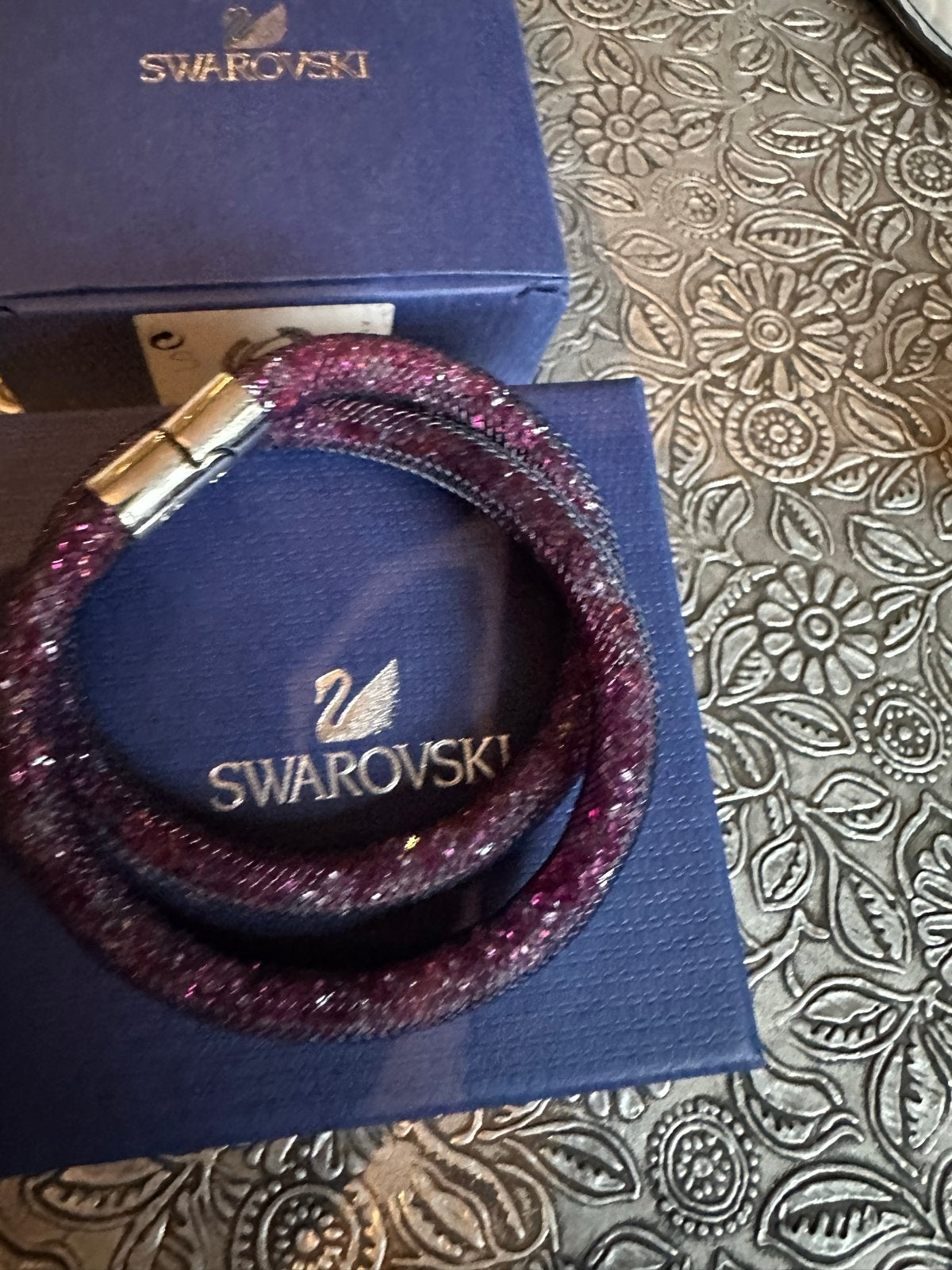 Swarovski Stardust Armband - Gebruikt, prima staat, Met kristal, Overige materialen, Gebruikt, Paars