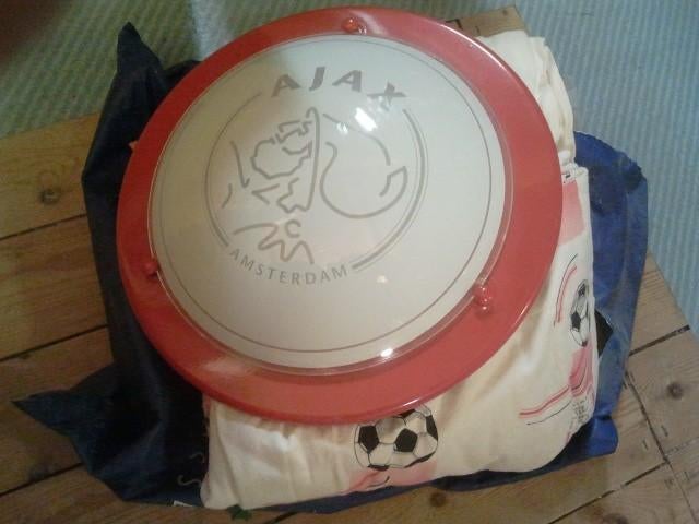 Plafondlamp Ajax Logo - Voetbalfan Plafoniere, Huis en Inrichting, Lampen | Plafondlampen, Ophalen of Verzenden, Gebruikt, Kunststof