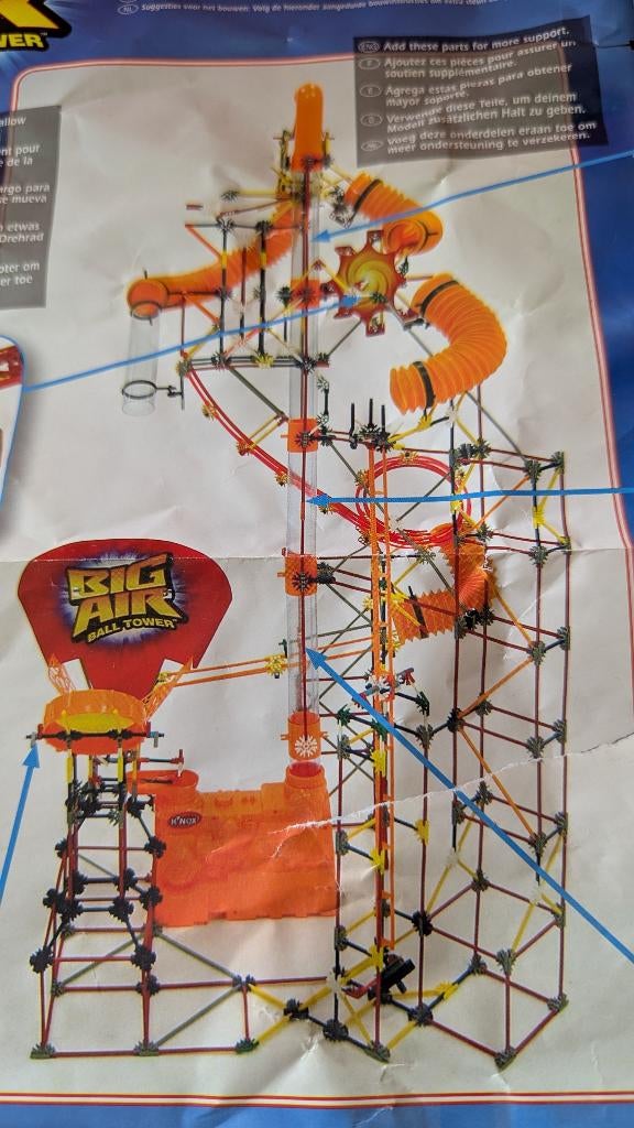 ultimate big air ball tower knex, Kinderen en Baby's, Speelgoed | Bouwstenen, Ophalen, Gebruikt, K'nex