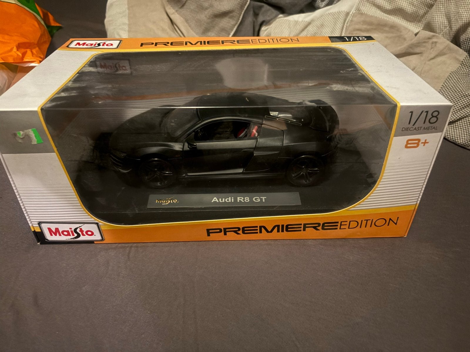Maisto Audi R8 GT 1:18 Diecast Modelauto Zwart, Ophalen of Verzenden, Zo goed als nieuw, Auto, Maisto