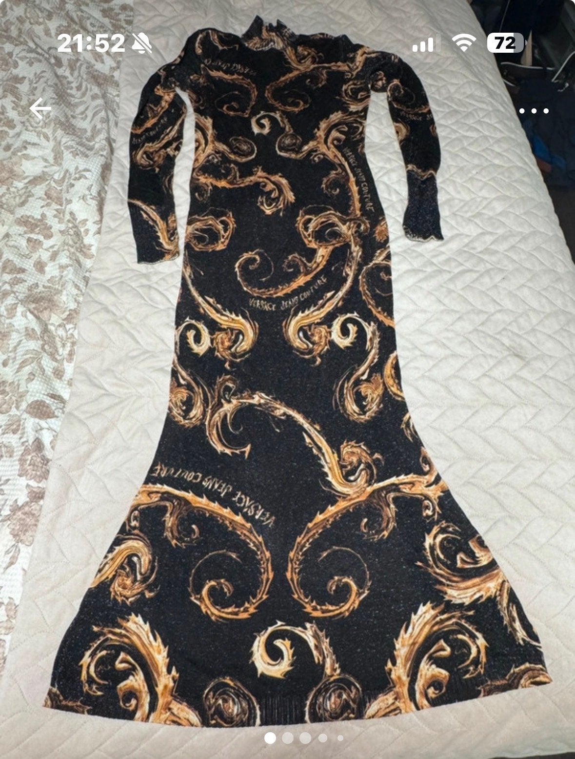Versace Jeans Couture lange Jurk Maat L - Zo goed als nieuw, Zwart, Maat 42/44 (L), Ophalen of Verzenden, Zo goed als nieuw