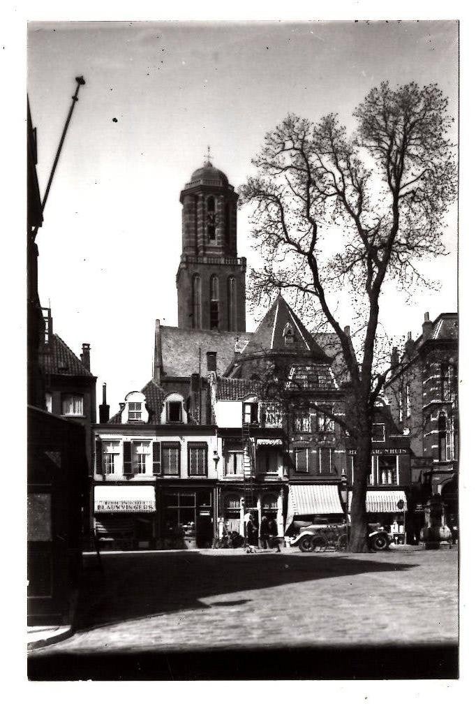 Zwolle Marktplein auto, Verzenden, 1920 tot 1940, Ongelopen, Overijssel